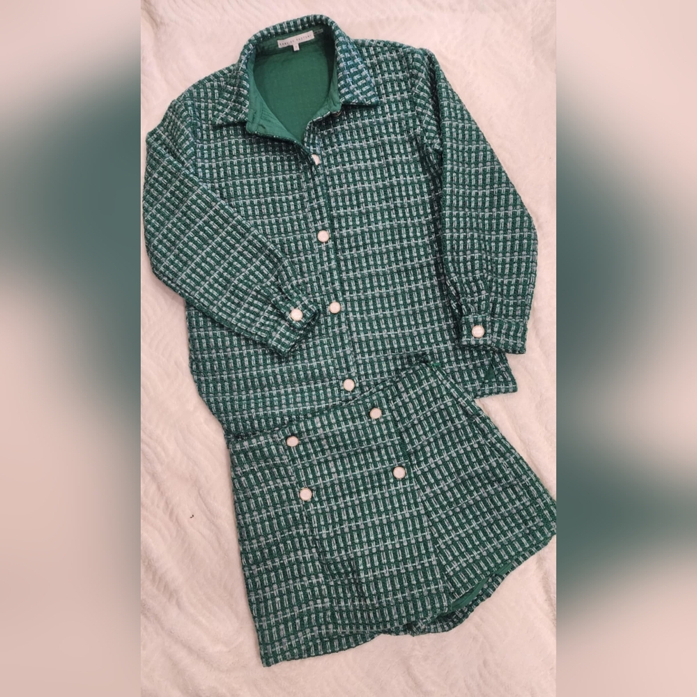 English Factory Green Plaid Set